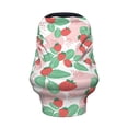 thumbnail image 2 of Fotbe Strawberry Pattern Car Seat Covers for Babies, Nursing Breastfeeding Cover Infant Carseat Canopy, Soft Stretchy Carrier Cover, 2 of 9