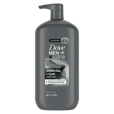 Dove Men+Care Purifying Hydrating Face & Body Wash for Men Charcoal & Clay 30 oz Dove Men+Care Purifying Hydrating Face & Body Wash for Men Charcoal & Clay 30 oz