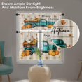 thumbnail image 5 of Mloabuc Turquoise Truck Farm Fall Kitchen Curtains with Valance and Tier Sets 36 Inch, 3 Pieces Car Wood Pumpkin Rod Pocket Drapes Window Treatment Curtains for Kitchen Over Sink Dining Room Decor, 5 of 6