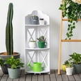 thumbnail image 2 of Corner Shelf,Corner Shelves for Living Room,Small Corner Shelf for Corner Storage,Corner Stand Great for Corner Decor Storgage,Small Corner Table Shelf Perfect for Small Spaces,White by AOJEZOR, 2 of 2