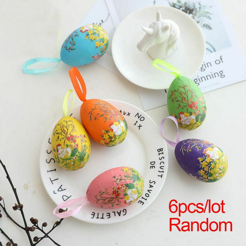 Home Decor DIY Crafts Toy Gifts Easter Eggs Foam Hanging Ornaments Hand Painted 