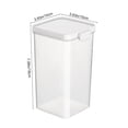 thumbnail image 3 of Transparent Airtight Storage Jars, Stackable Plastic Storage Containers for Kitchen Snacks, Grains, Dried Goods, and Home Organization, Ideal for Grains & Pantry Storage, 3 of 6