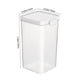 thumbnail image 3 of Juego de 3 tarros de plástico herméticos para guardar aperitivos, cereales y alimentos secos. Recipientes transparentes para organizar la despensa. Bote apilable para granos de café, cereales y, 3 of 6