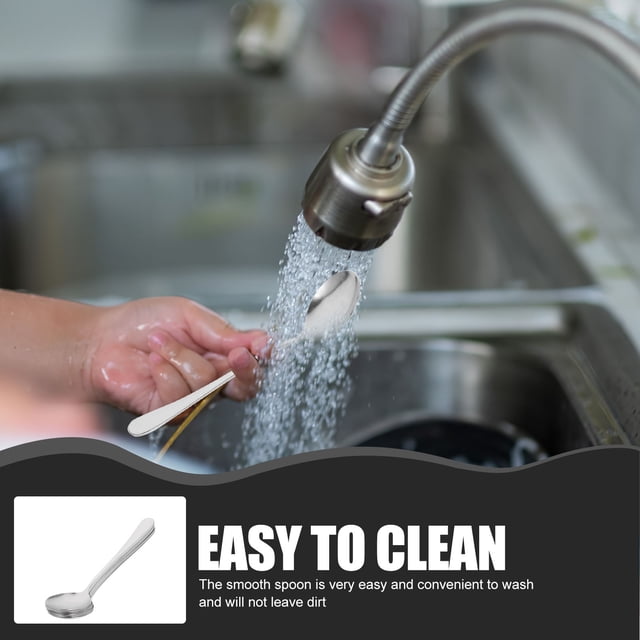 OULII 6Ud Cucharas De Acero Inoxidable Para Sopa Con Exquisito Y Resistente