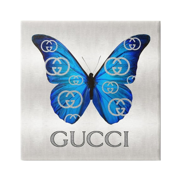 Stupell Industries Fashion Symbol Butterfly Animals & Insects Painting Gallery Wrapped Canvas Print Wall Art, 24 x 24