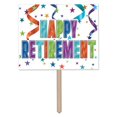thumbnail image 1 of Beistle 53826 Panneau de Jardin Joyeux Retraite 12 x 15 Po - Lot de 6, 1 of 1