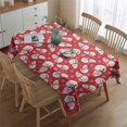 thumbnail image 2 of Red Christmas Snowman Pattern Rectangle Tablecloth 60"x84",Waterproof Polyester Rectangle Table Cloth, Wipeable Spillproof Polyester Tablecloth for Dining, Camping, Indoor and Outdoor, 2 of 5