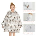 thumbnail image 6 of Shih Tzu Dog Blanket Hoodies for Kids 6-13YR Oversize Wearable Blanket Hoodies for Boys Girls Teens, 6 of 7
