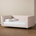 thumbnail image 6 of Baxton Studio Oksana Pink Velvet Upholstered and Gold Finished Queen Size Daybed, 6 of 6
