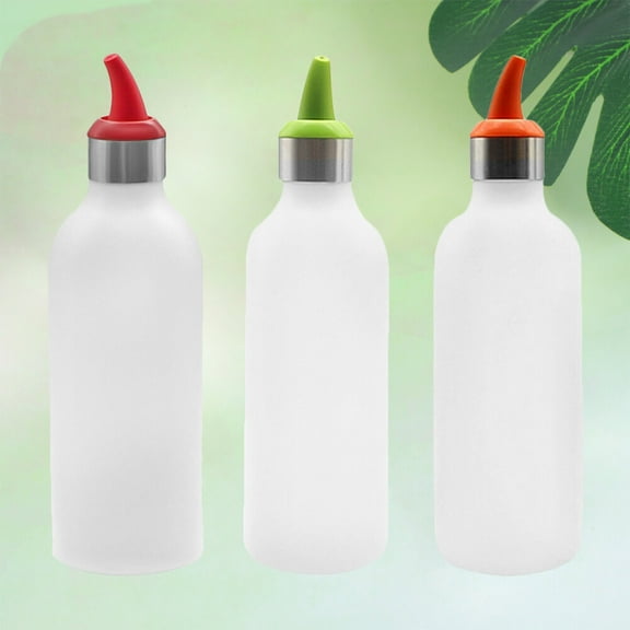MLINS Assorted Color Squeeze Bottles Set for Sauce Storage Made of and PP Resin Perfect for Home and Restaurant Use 3pcs