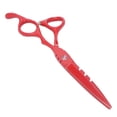 thumbnail image 4 of Yajisi 6 Inch Barber Hair Cutting Scissors, Red Stainless Steel Beard and Mustache Trimming Shears, Professional Styling Clipper for Home & Salon, Precision Edge (6" / 15.2 cm), 4 of 4