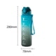 thumbnail image 3 of Termos para agua para deportes al aire libre de 1000 ml con a prueba de fugas de paja (azul y negro), 3 of 8