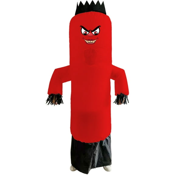 Adult's Red Inflatable Create A Face Air Dancer Costume