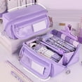 thumbnail image 6 of JOGZMZ Multi-Layer Pencil Case Large Capacity Cloth Pen Pouch with Zipper Closure for Stationery Organization, 6 of 6