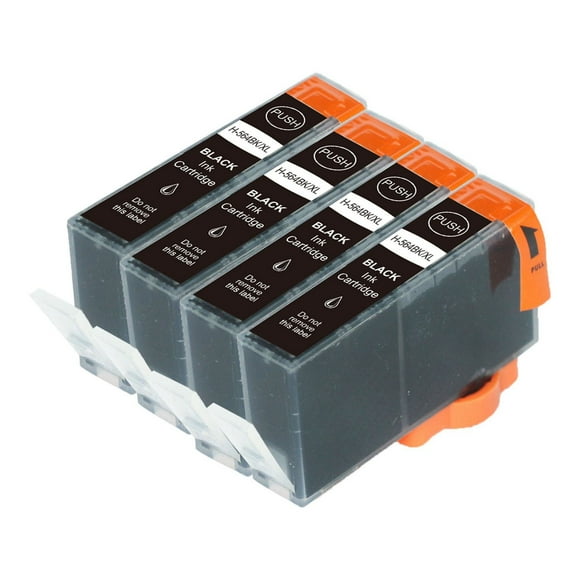 L-ink 4 Pack Compatible Black Ink Cartridge 564XL (CB321WN)