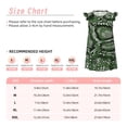 thumbnail image 3 of Fotbe Green Snakeskin Vestido de Dormir para Niñas de 3 a 10 Años, Mangas Cortas, Estilo Princesa, Pijama Camisón con Mangas Voladas-X-Large, 3 of 6