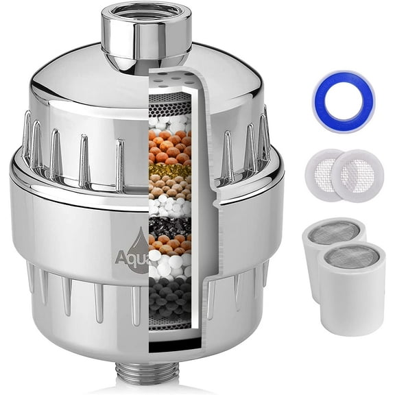 Best Shower Filter Multi-Stage by AquaLutio 2 Cartridge induced