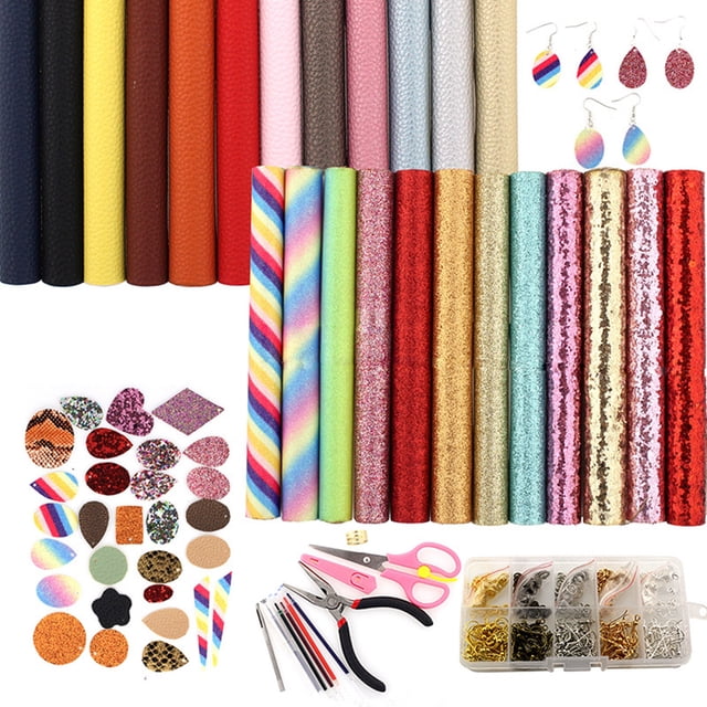 Coofit Trousse de Fabrication de Boucles d'Oreilles Bricolage Paillettes Pendantes Trousse de Fabrication de Boucles d'Oreilles Fournitures de Fabrication de Boucles d'Oreilles