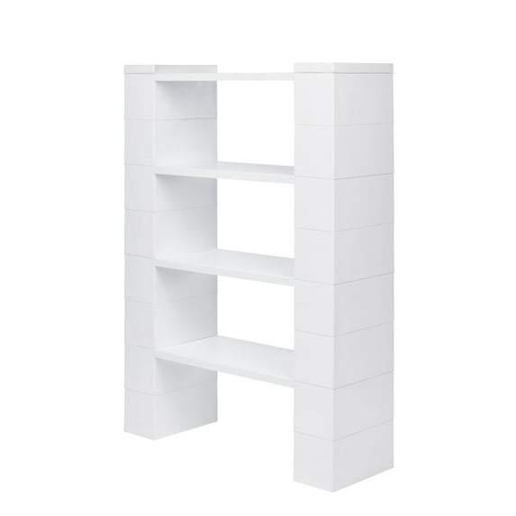 EverBlock 4 Level Shelving Kit, 36” W | For Office, Playroom & Bookshelves | Giant Building Blocks | Easy to Connect & Reuse | Indoor & Outdoor Use | Build Displays & Structures | Light Blue