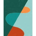 thumbnail image 3 of Louise, Gigi 15x18 Black Modern Framed Museum Art Print Titled - Teal Orange Abstract, 3 of 5