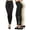 Black/Black/Beige/White, variant on 4 Pack Women's Warm Winter Fleece Lined wide elastic waistband Thermal Leggings with Flattering Front Seam