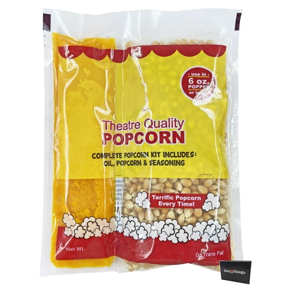 All-In-One Popcorn Kit for Popper | Kernels, Oil, Seasoning - 24 Count (6 oz.)