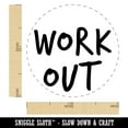 thumbnail image 2 of Work Out Fun Text Self-Inking Rubber Stamp Ink Stamper - Yellow Ink - Medium 1 Inch, 2 of 7