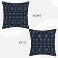 thumbnail image 7 of Velvet Decorative Throw Pillow Covers Set of 2, Soft Square Cushion Cover with Invisible Zipper Bohemian Ethnic Style Printing, 20"x20", 7 of 7