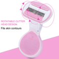 thumbnail image 6 of Women Manual Body Hair Shaver Trimmer Portable Face Leg Hair Removal Tool Epilator Pink, 6 of 9