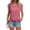Watermelon Red, variant on KLHDSF Womens Summer Tops Soft V Neck Short Sleeve Tee Summer Casual Stretchy Daily Basic Top Purple S