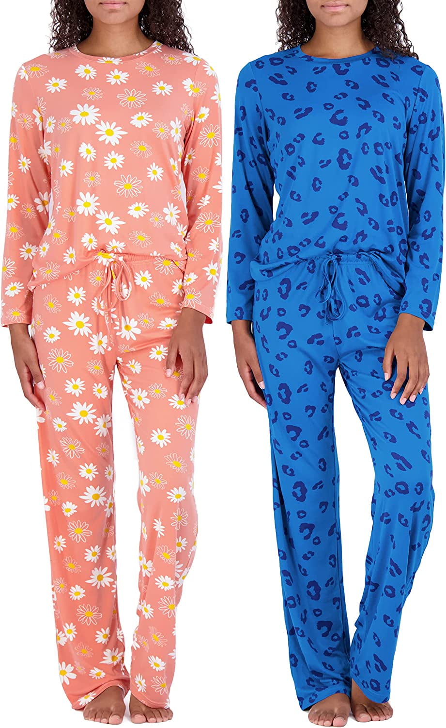 Real Essentials 2 Pack Women’s Pajama Set SuperSoft Short & Long