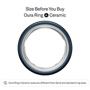 Oura Ring 4 Ceramic, Midnight Blue, Size 9, Smart Wearable, Sleep, Fitness & Heart Rate Tracker, 8-Day Battery (Size Before You Buy)