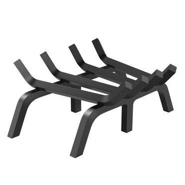 KFFKFF 18 inch Fireplace Log Grate Powder-coated Steel wood Burning Rack Holder