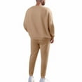 thumbnail image 3 of Chiccall Men's Fleece Tracksuits Solid 2 Piece Set Crewneck Sweatshirts & Jogger Sweatpants with Pockets, 3 of 7