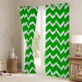thumbnail image 3 of Feelyou Green Stripes Waves Curtains Pack of 2 (52x84 Each), Abstract Window Curtains, 3 of 6