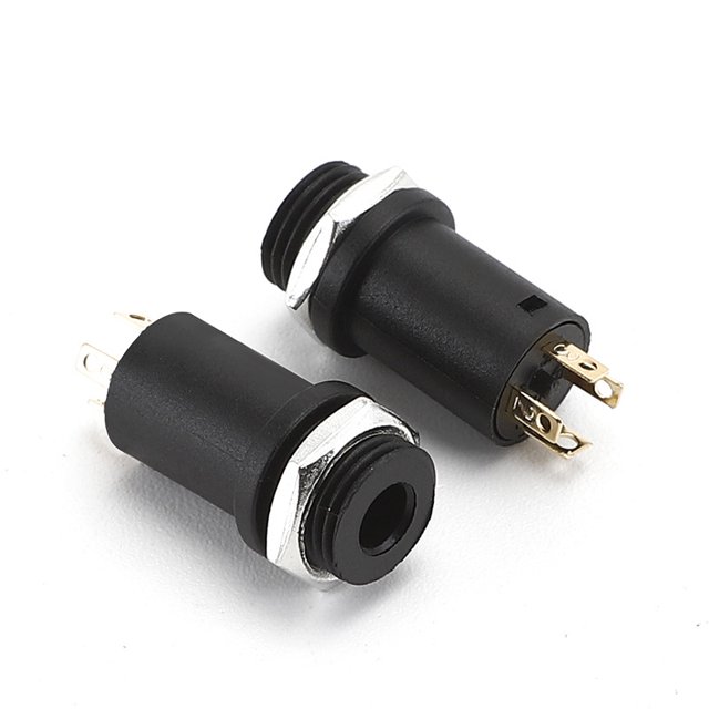 Conector de montaje en Panel estéreo de 25 uds. De 3,5mm para enchufe de montaje en Panel de chasis de Audio para auriculares