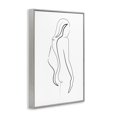 thumbnail image 3 of Stupell Industries Minimal Female Figure Lines Gray Framed Giclee Art design by Martina Pavlova, 24 x 16, 3 of 8