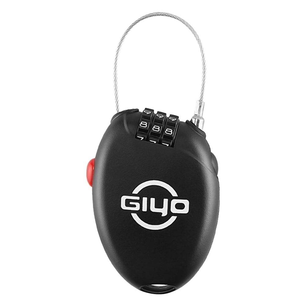 3 Digit Combination Lock with 2 Feet Retractable Steel Wire Bike Cable