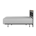 thumbnail image 3 of Hillsdale Furniture Ashford Oak Finish Wood and Black Metal King Headboard with Bed Frame, 3 of 10