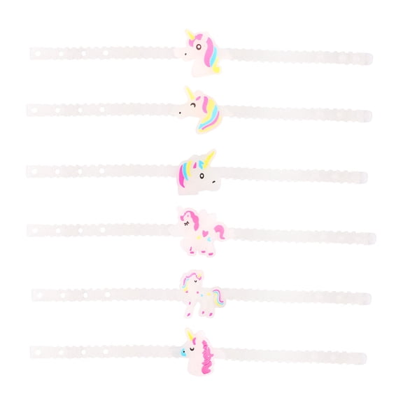 Mutmorningal 12-Piece Glow Flash Bracelets Set with Cartoon Design for Kids and Children