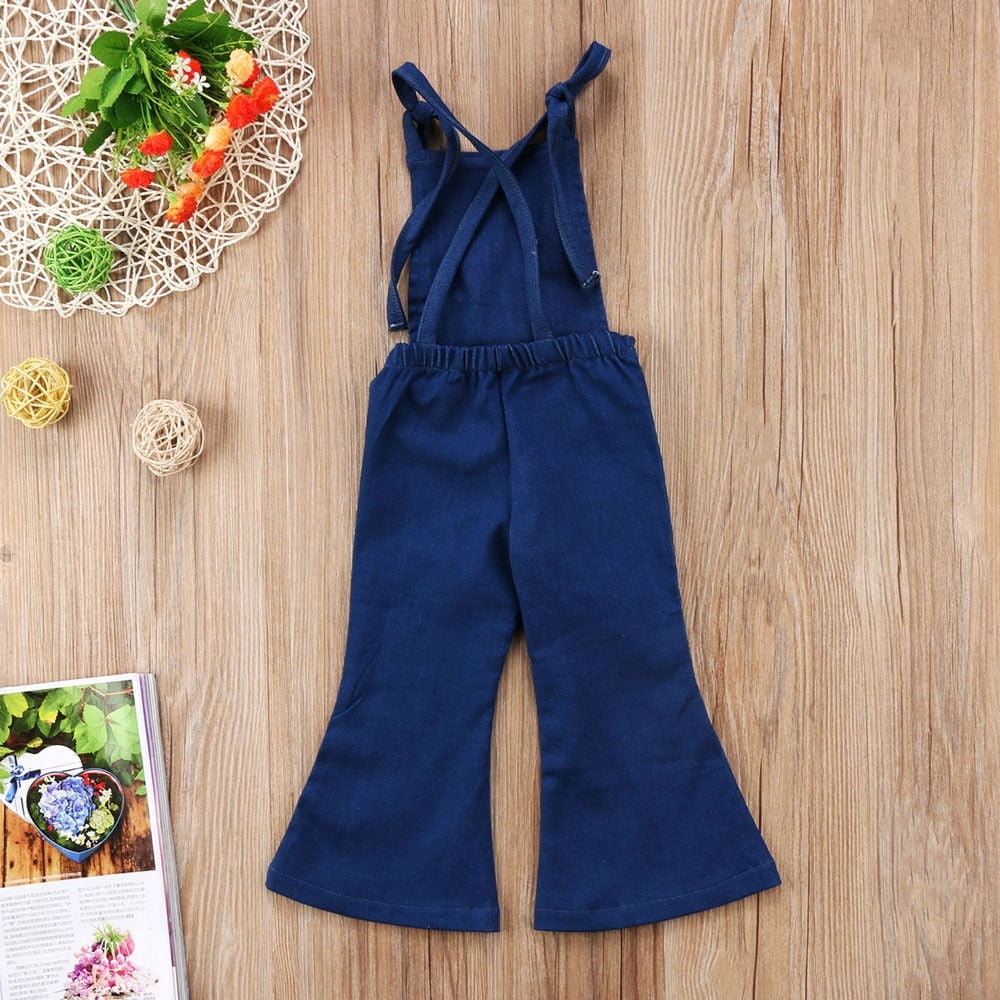 denim overall bell bottoms