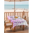 thumbnail image 2 of Outdoor Tablecloth with Umbrella Hole for Patio/Picnic/Party/Camping, Purple Waterproof Table Cloth Rectangle Table Cover Washable, Polka Dots Watercolor Abstract Art (54"x 80"), 2 of 8