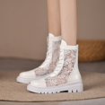 thumbnail image 1 of Sandalias de verano 2022 con cordones para mujer, sandalias de malla para mujer, botines Punk de fondo grueso a la moda, zapatos de gladiador para motocicleta para mujer40 Gao Jinjia LED, 1 of 1