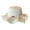 White, variant on Girls Summer Straw Sun Hat with Bow Fisherman Style Beach Visor Cap for Kids Size:2-5 Years