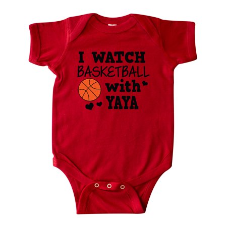 

Inktastic I Watch Basketball with Yaya Gift Baby Boy Bodysuit