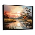thumbnail image 2 of Designart "Everglades National Park Peach Forest" Landscapes Floater Framed Canvas Print, 2 of 7