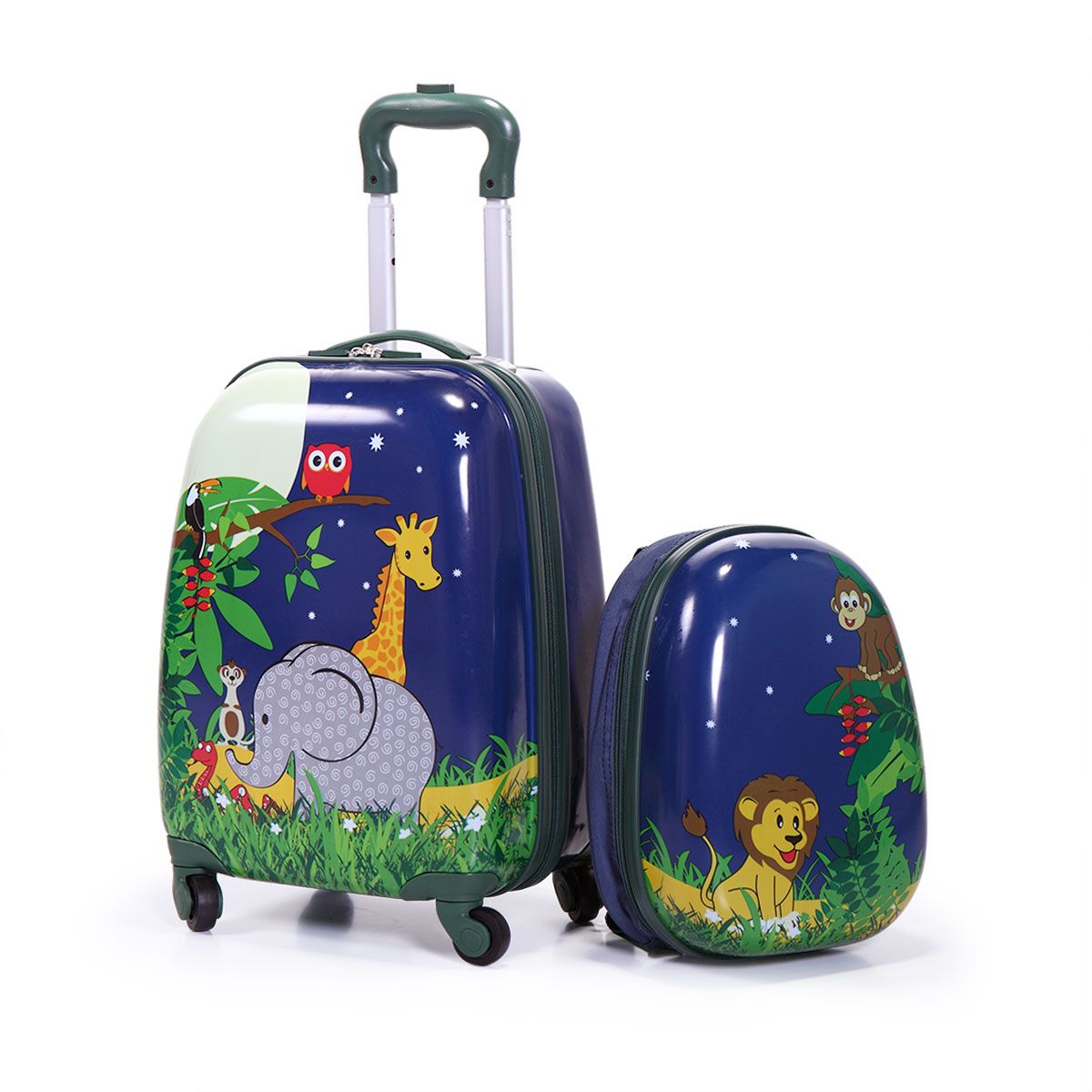 2 Pieces Kid's Luggage Set 12-inch Backpack and 16-inch Rolling Suitca –  Aiden's Corner