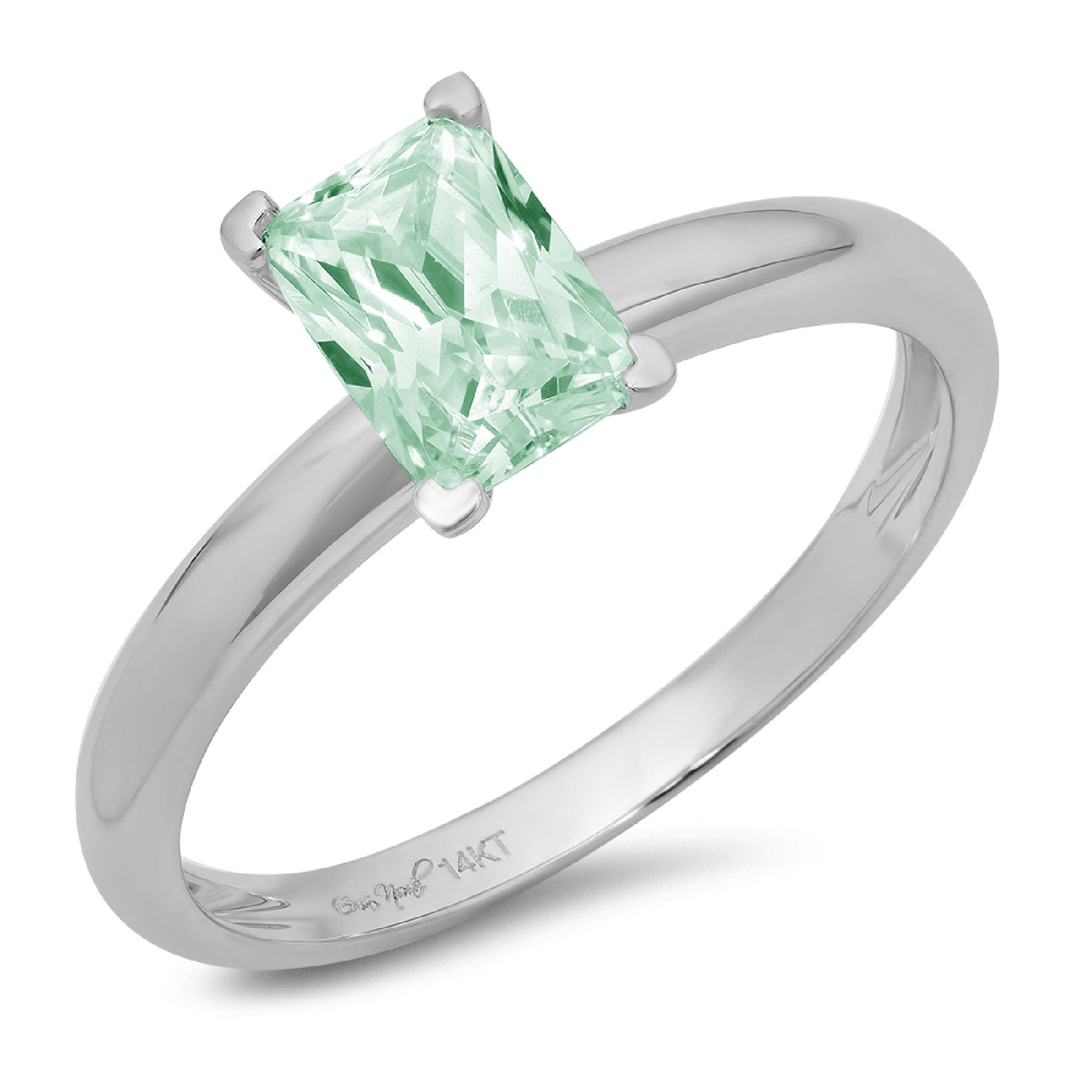 Details about   2Ct Cushion Cut Green Emerald Solitaire Engagement Ring 14K Yellow Gold Finish 