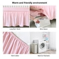 thumbnail image 6 of Washranp Crib Ruffle Skirt,Solid Color Soft Breathable Nursery Bedding Dust Pleated Cover for Bedroom, 6 of 6