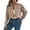 Khaki, variant on Casual Corduroy Short Jacket for Women, Button Down Long Sleeve with Pockets, Comfortable Fall Winter Wear, 1 Piece, S-XL
